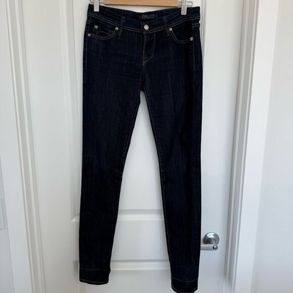 FIDELITY DENIM | Dark Blue Skinny Jean - Picture 1 of 14